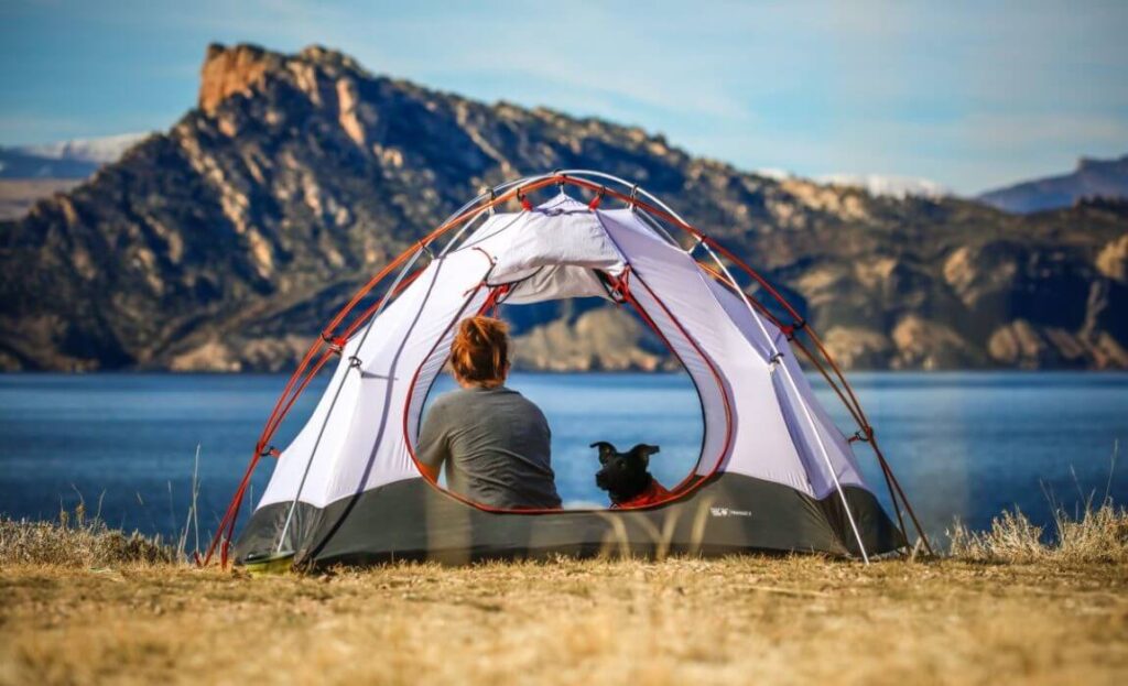 How big of a tent do I need for 2 people and a dog