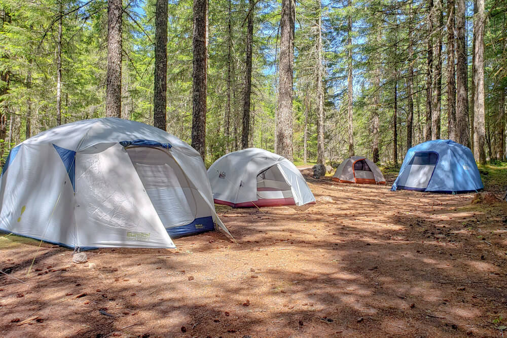What is the average size of a tent